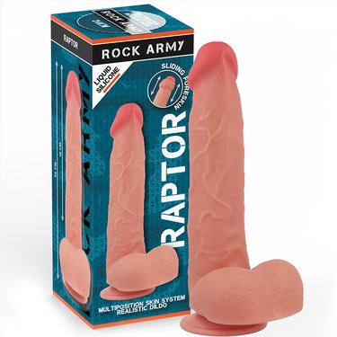Dildo Realistico in Silicone Liquid RAPTOR con Base Ventosa e Stimolazione Completa